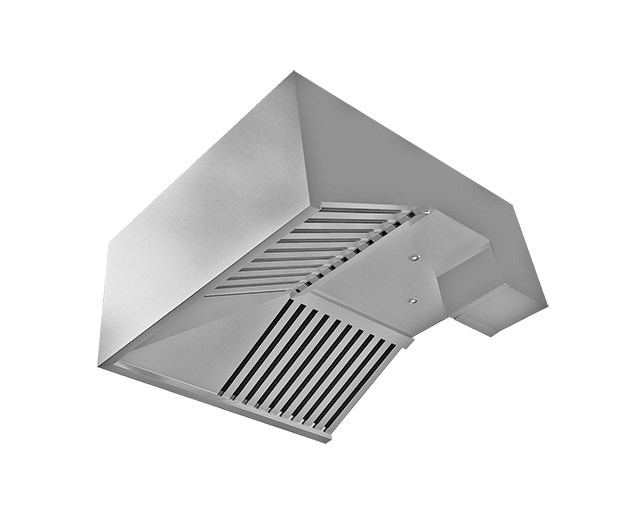 L型油網(wǎng)煙罩連鮮風(fēng) 尺寸:1100x1100x900mm